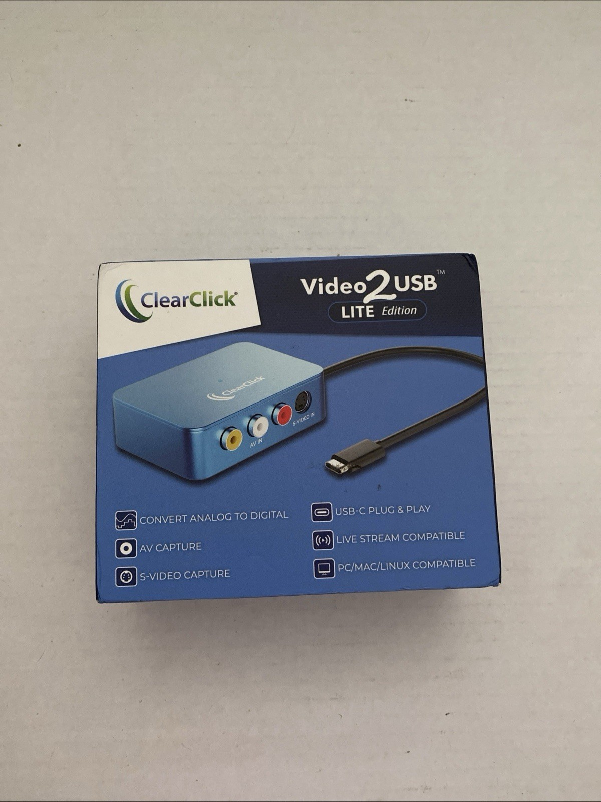 ClearClick Video To USB Lite – RCA AV VHS Video Capture Device Digital Converter