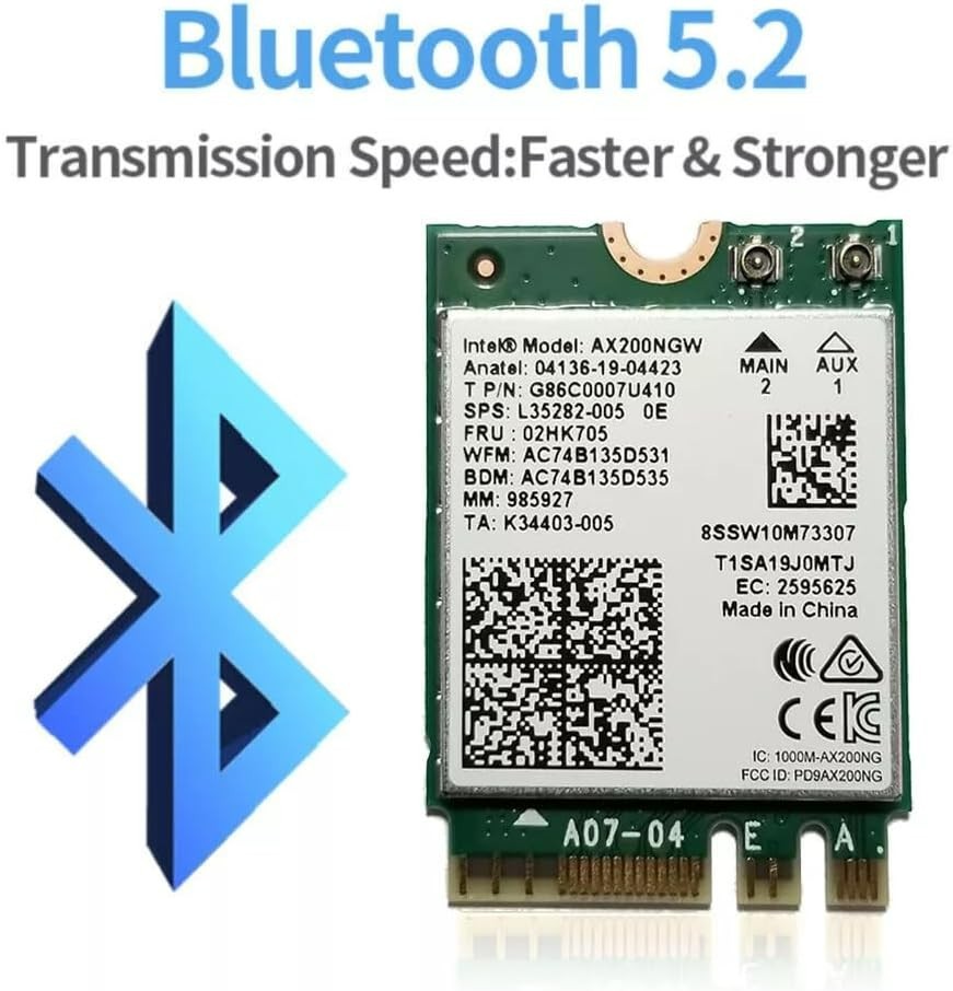 WiFi 6 Intel AX200NGW M.2 Wireless Card 802.11ax Network Module Bluetooth 5.2