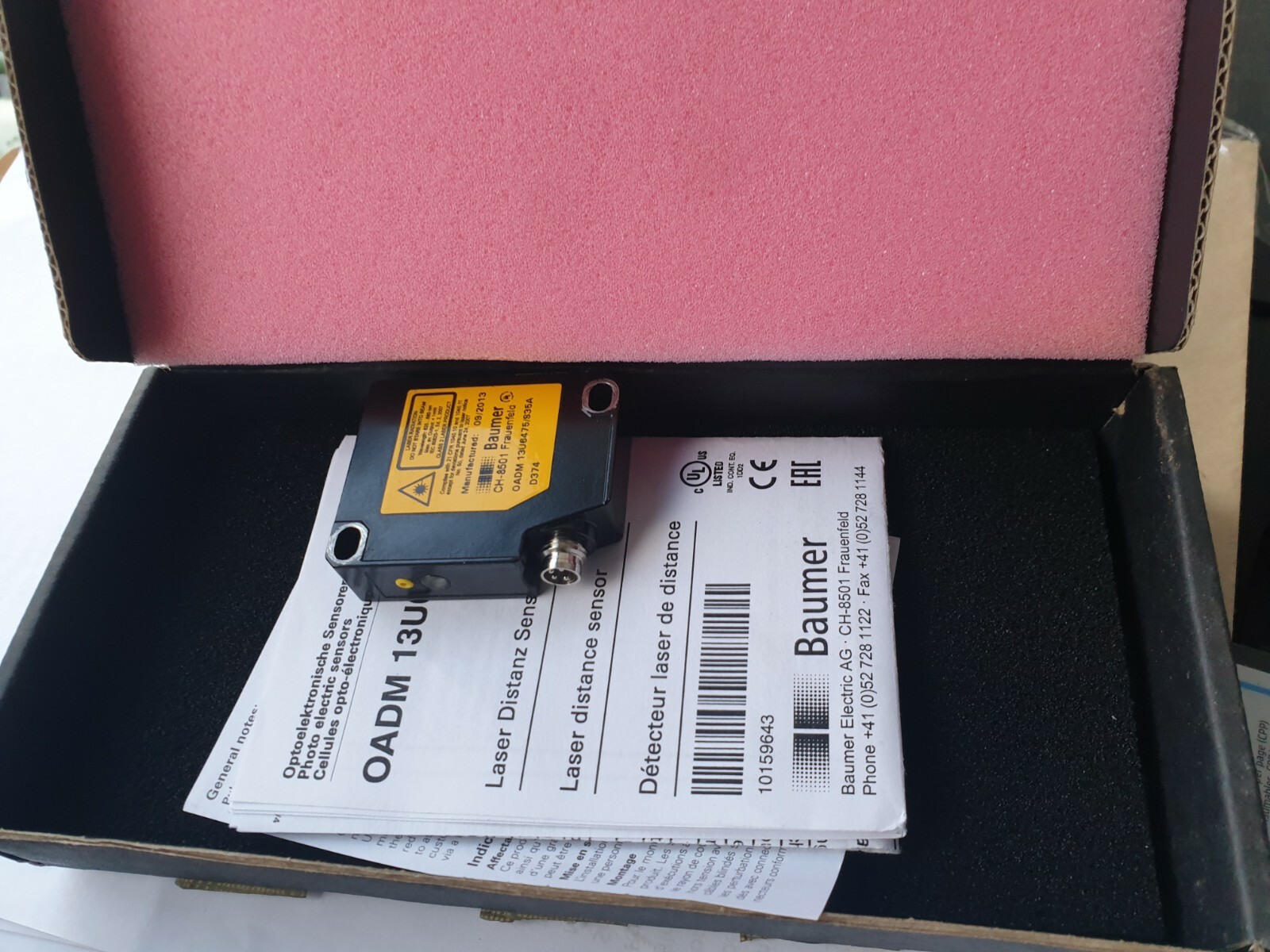 BAUMER OADM13U6575/S35A PHOTOELECTRIC SENSOR (BR6.3B4)