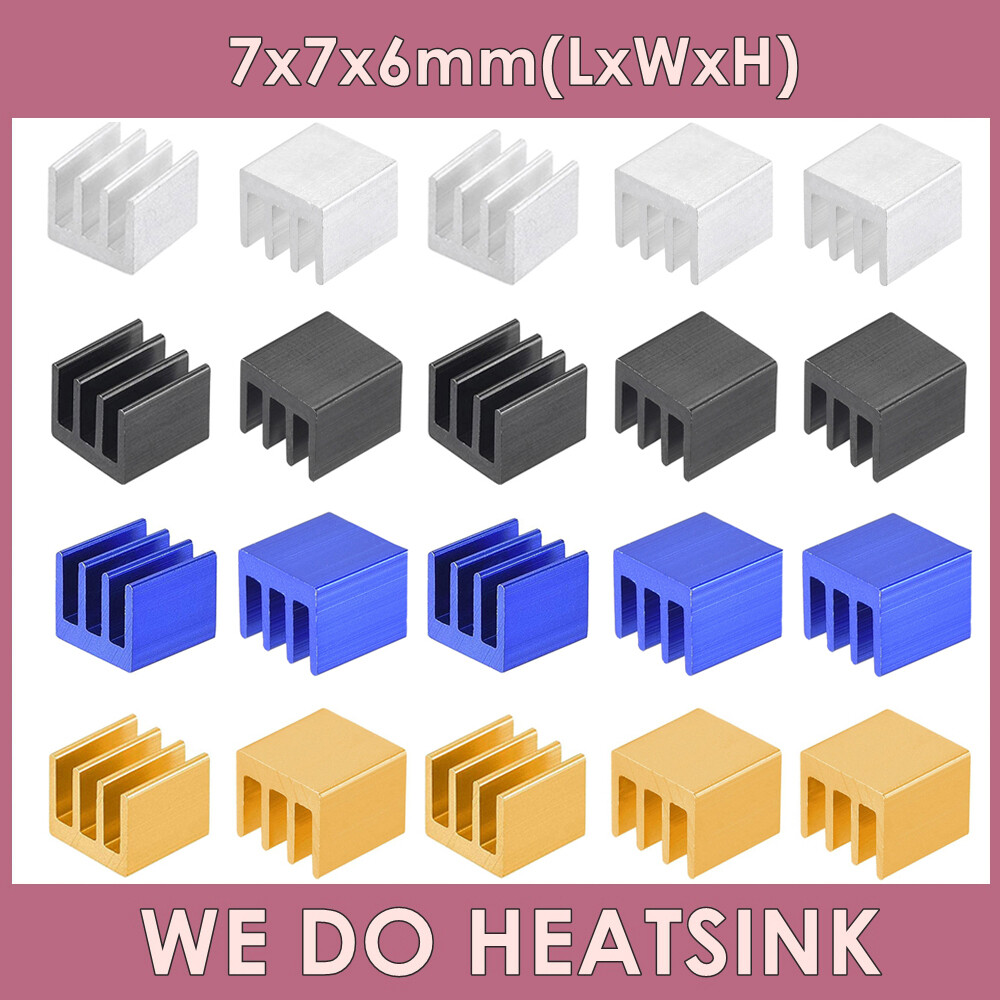 7x7x6mm With or Without Tape Aluminum Heatsink Cooler Radiator for Electronic IC