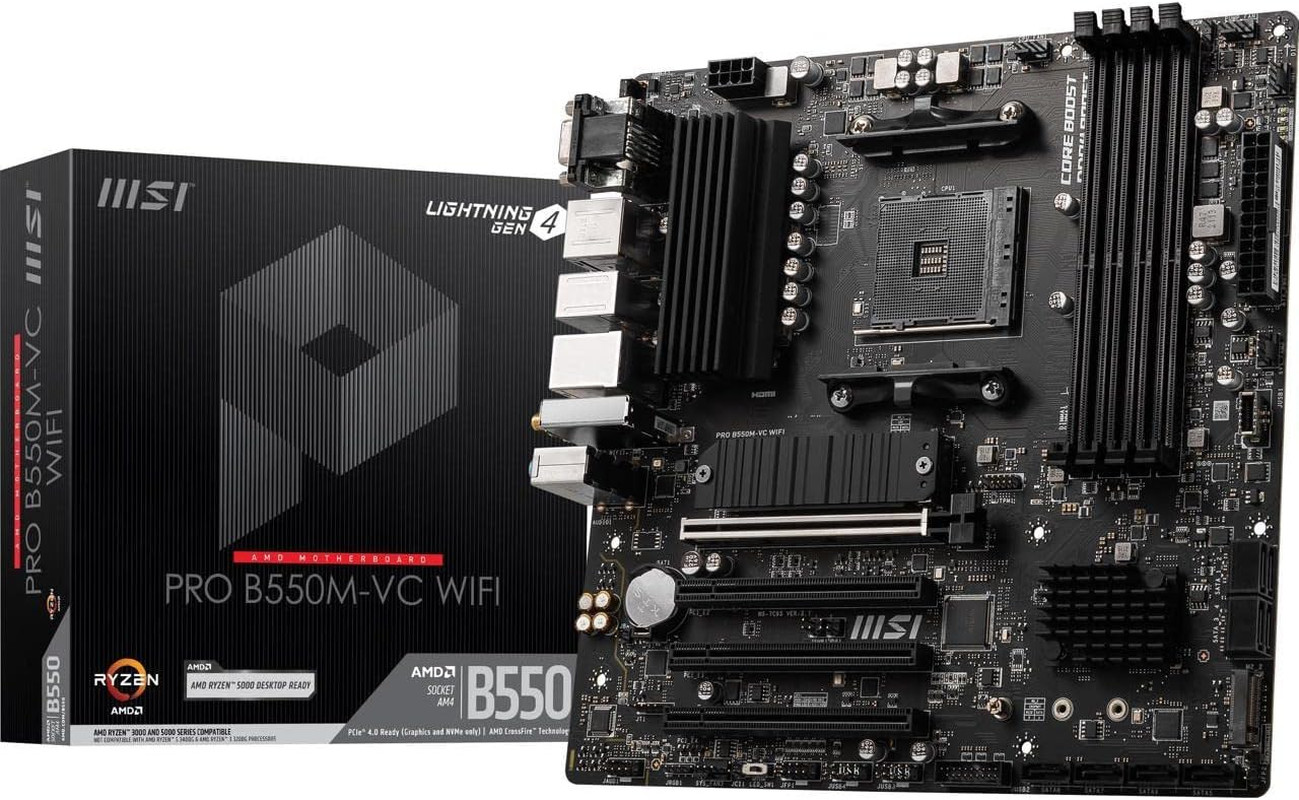 MSI PRO B550M-VC Wifi Proseries Motherboard (AMD Ryzen 5000 Series, AM4, DDR4, P
