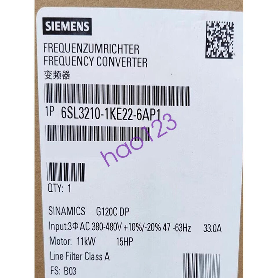 6SL3210-1KE22-6AP1 IPCS New IN STOCK Siemens PLC ship by DHL/FedEx