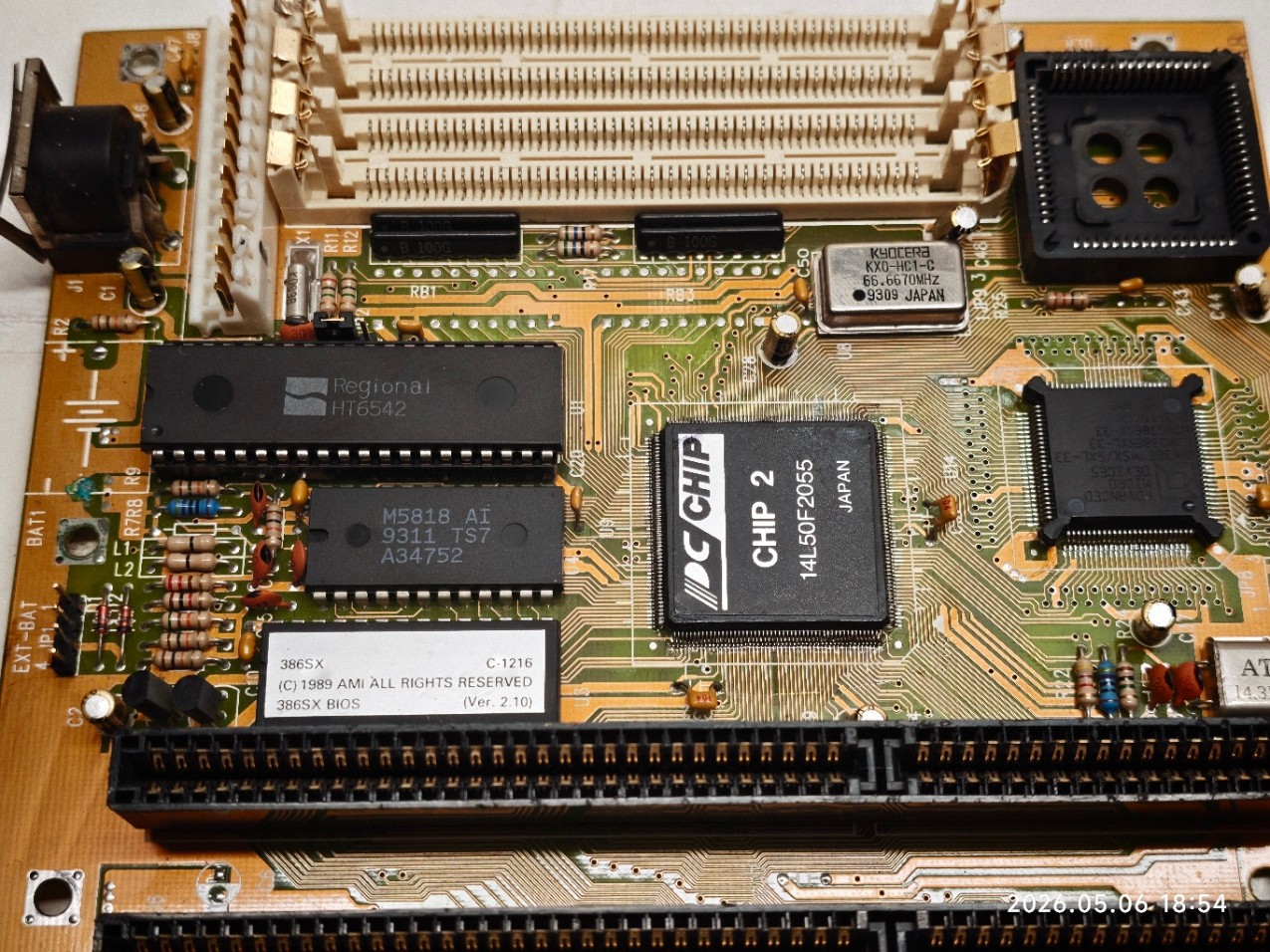 386 PCChips M396F V2.2 mini Motherboard with Am386SX-33 CPU & 2 MB RAM + Bonus