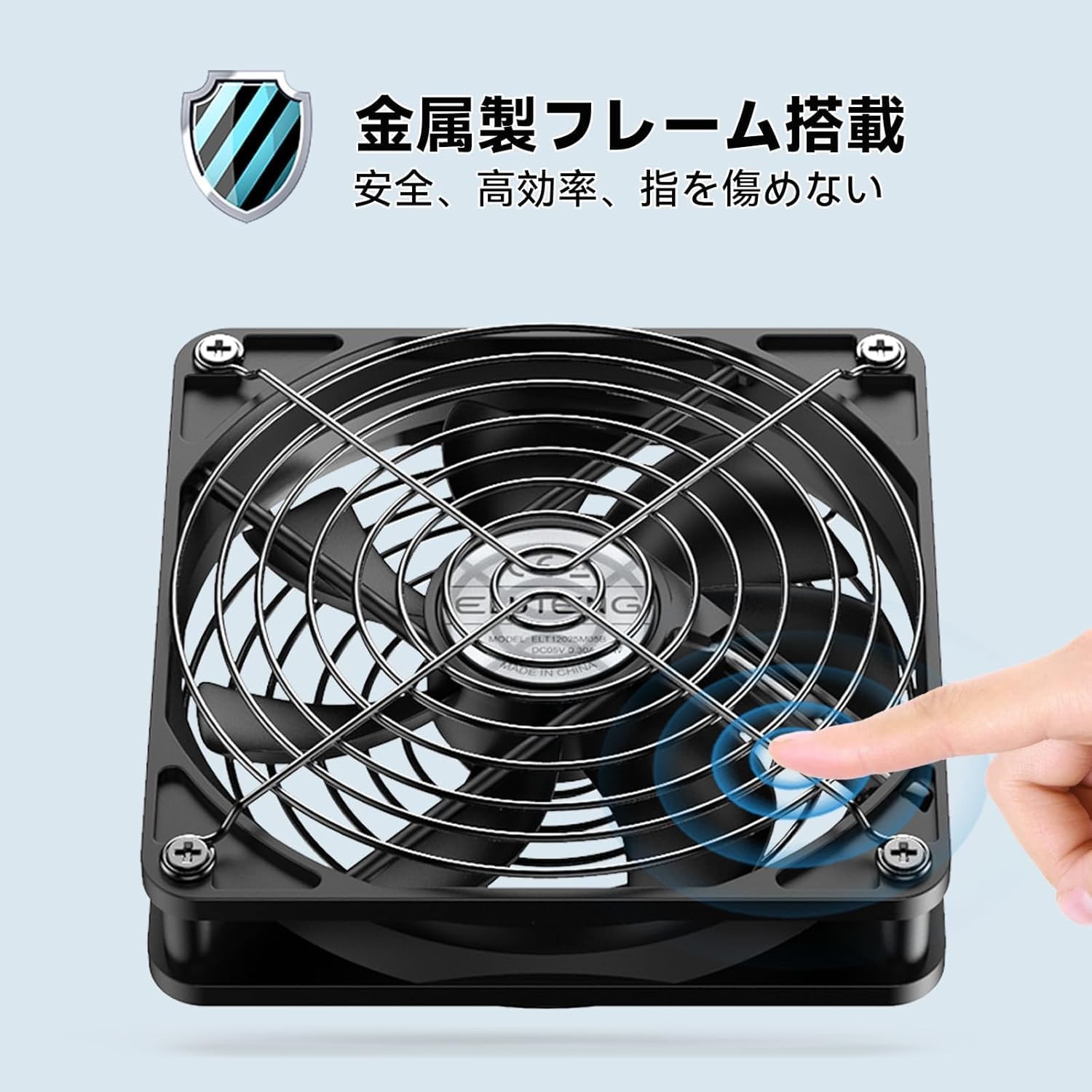KEYNICE USB Cooling Fan 12cm 1500RPM 3-Speed Quiet PC Router Cooler