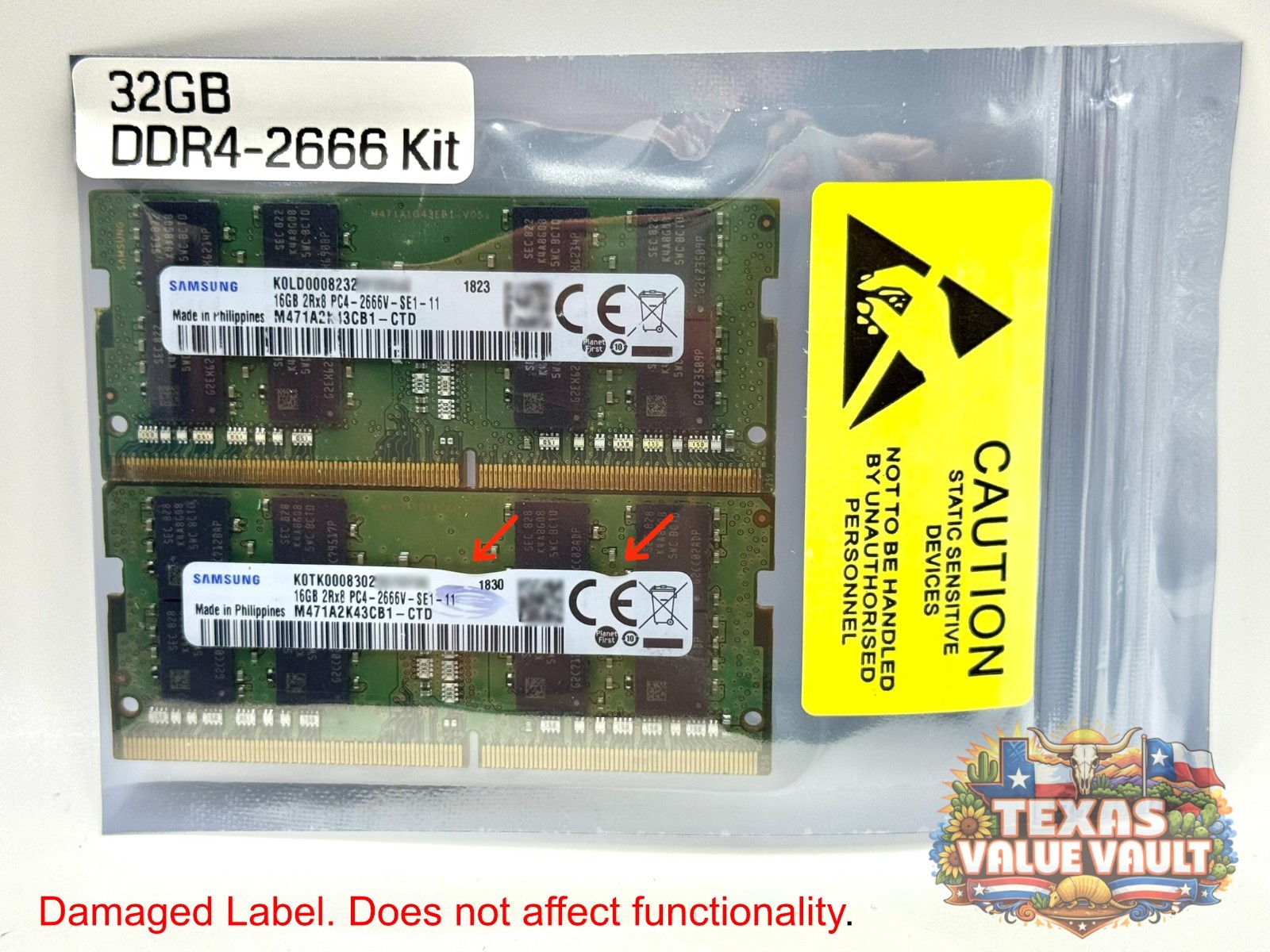 Samsung 32GB (2x16GB) 2Rx8 (PC4-21300) DDR4-2666 MHz SODIMM RAM Laptop Memory