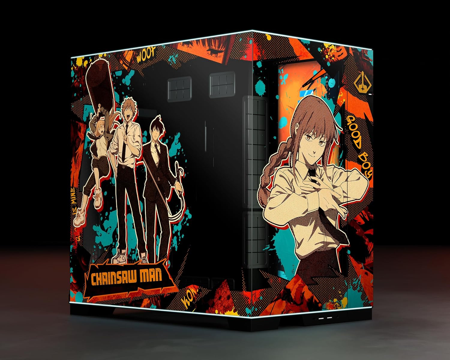 Chainsaw Man Lian Li O11 Dynamic EVO RGB PC Case Bundle with UV Artwork