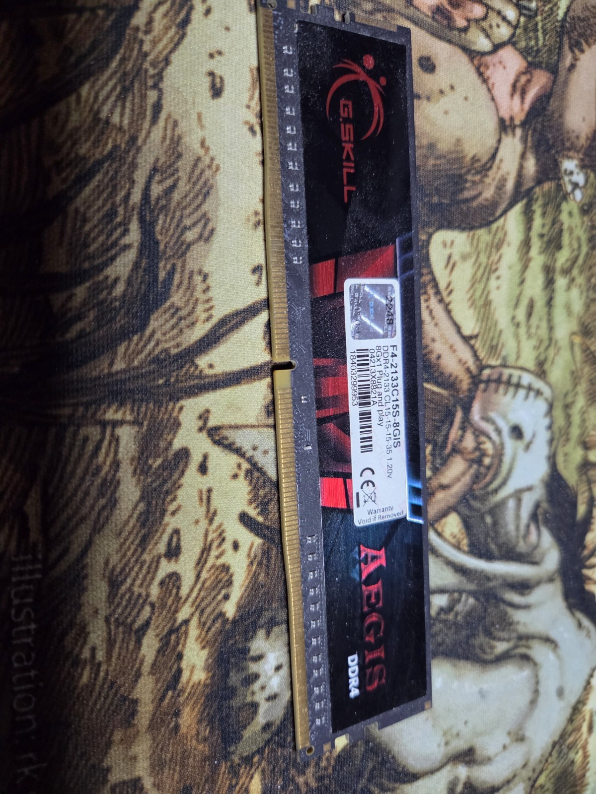 G.skill Aegis DDR4-2133 8Gx1 RAM Plug and Play PC F4-2133C15S-8GIS