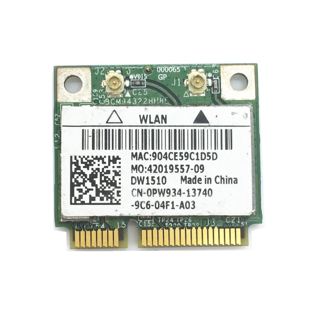 For Dell DW1510 802.11 ABGN Half Mini PCI-E BCM94322HM8L Dual-Band Wireless Card