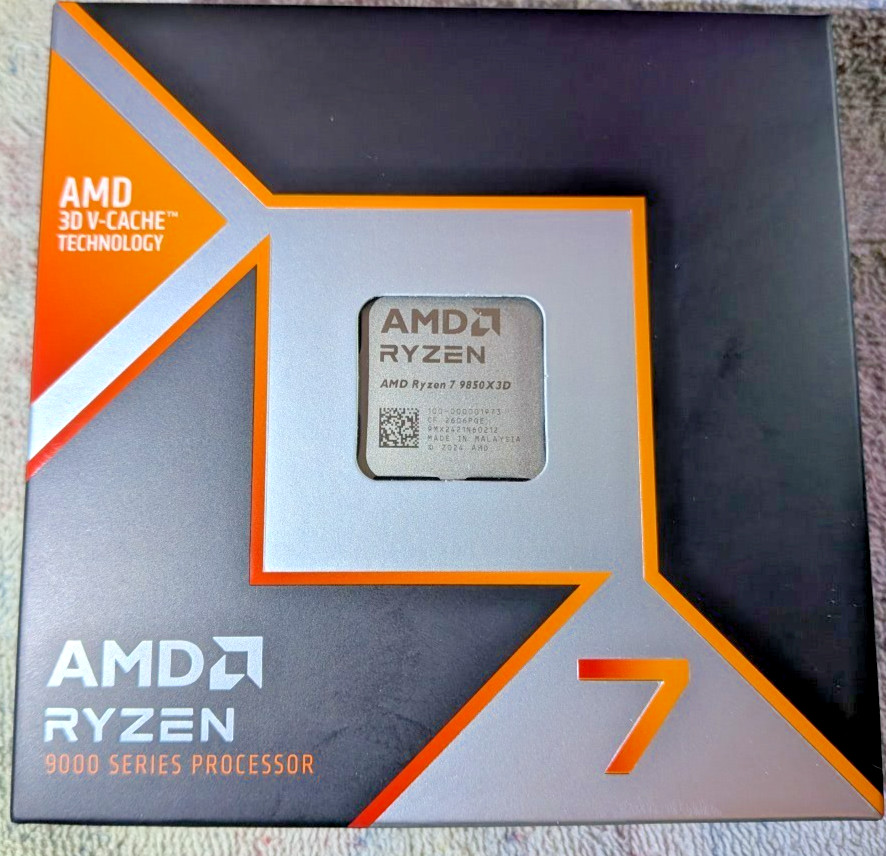 NEW-SEALED IN BOX – AMD Ryzen 7 9850X3D – 8-Core 5.6GHz – Socket AM5 120W – AMD