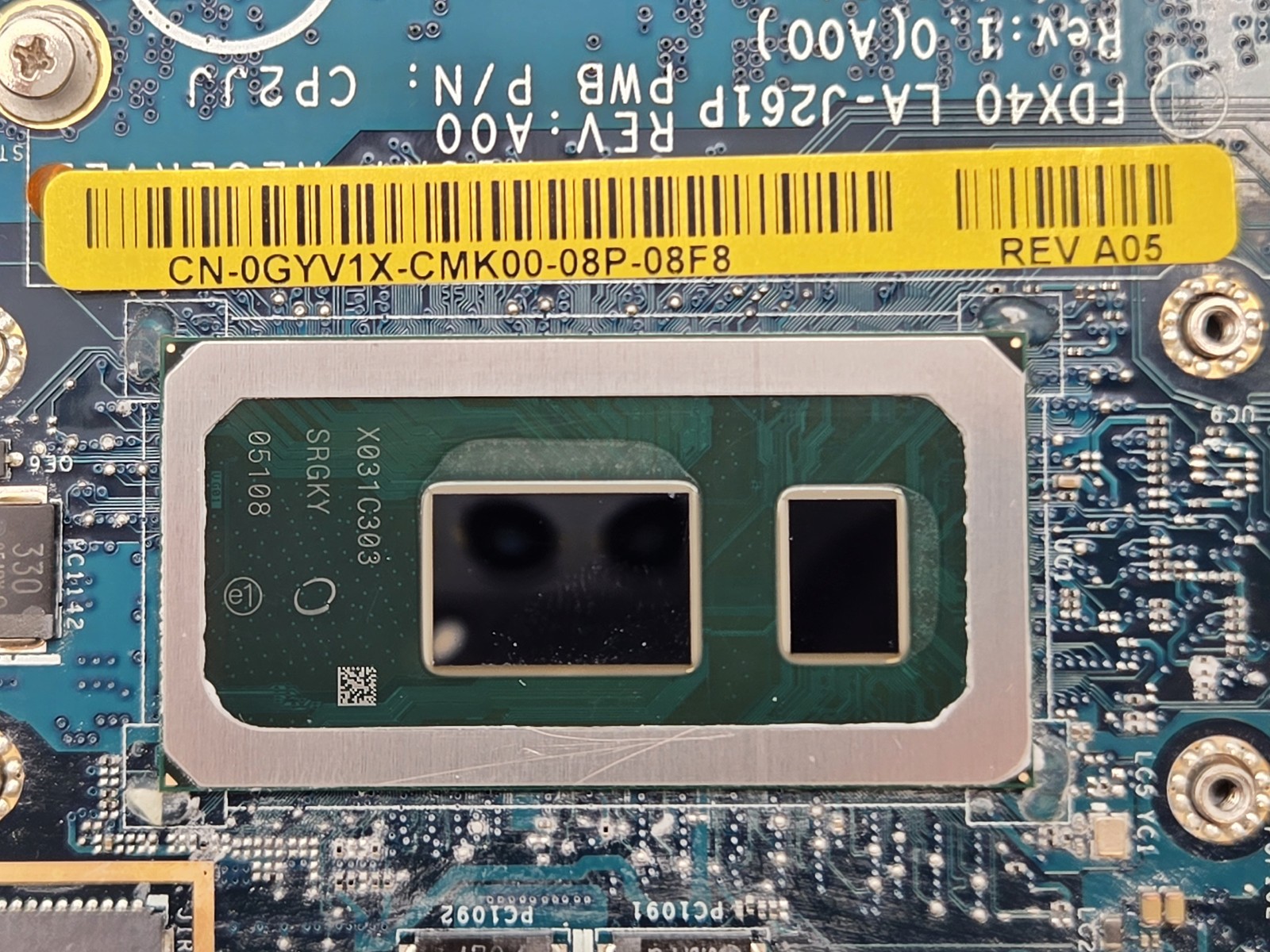 Dell Latitude 7410 Motherboard i5-10210U w/ Audio Daughterboard 0GYV1X 0WDKDT