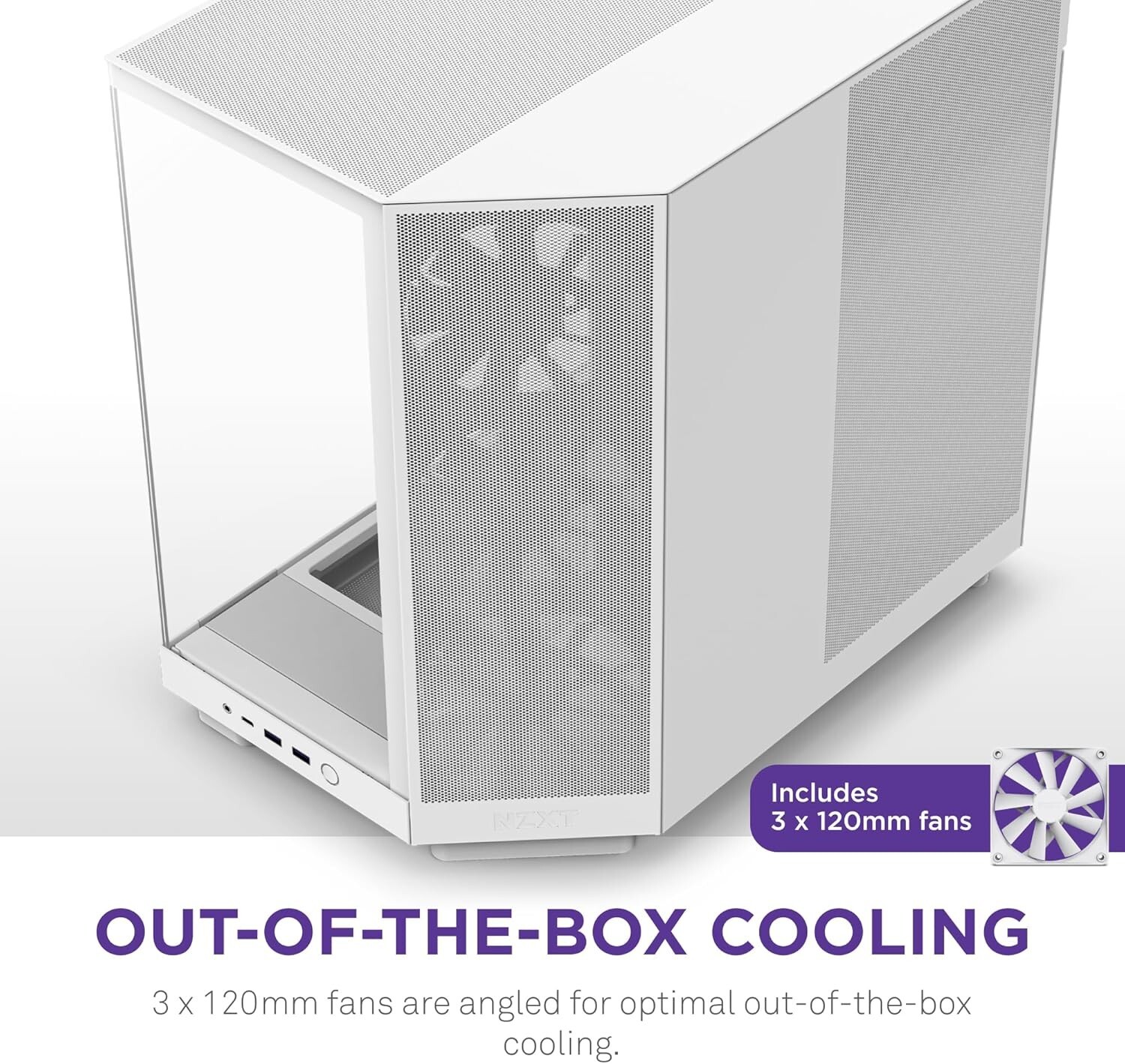 Compact Gaming Case H6 Flow: Dual-Chamber Design with Optimized Airflow & Fans