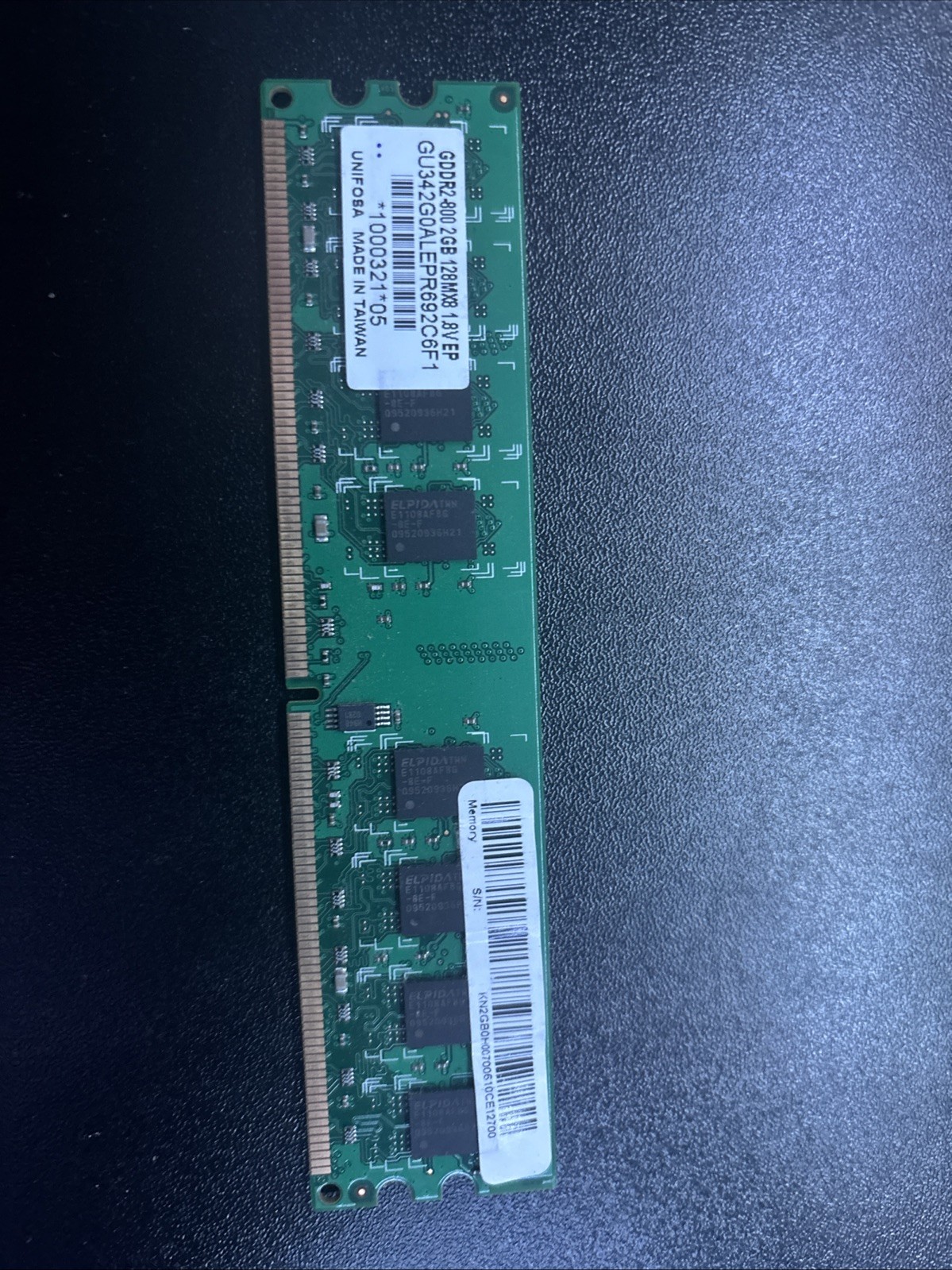 Unifosa GDDR2-800 2GB 128MX8 1.8V EP MEMORY RAM GU342G0ALEPR692C6CE- HR