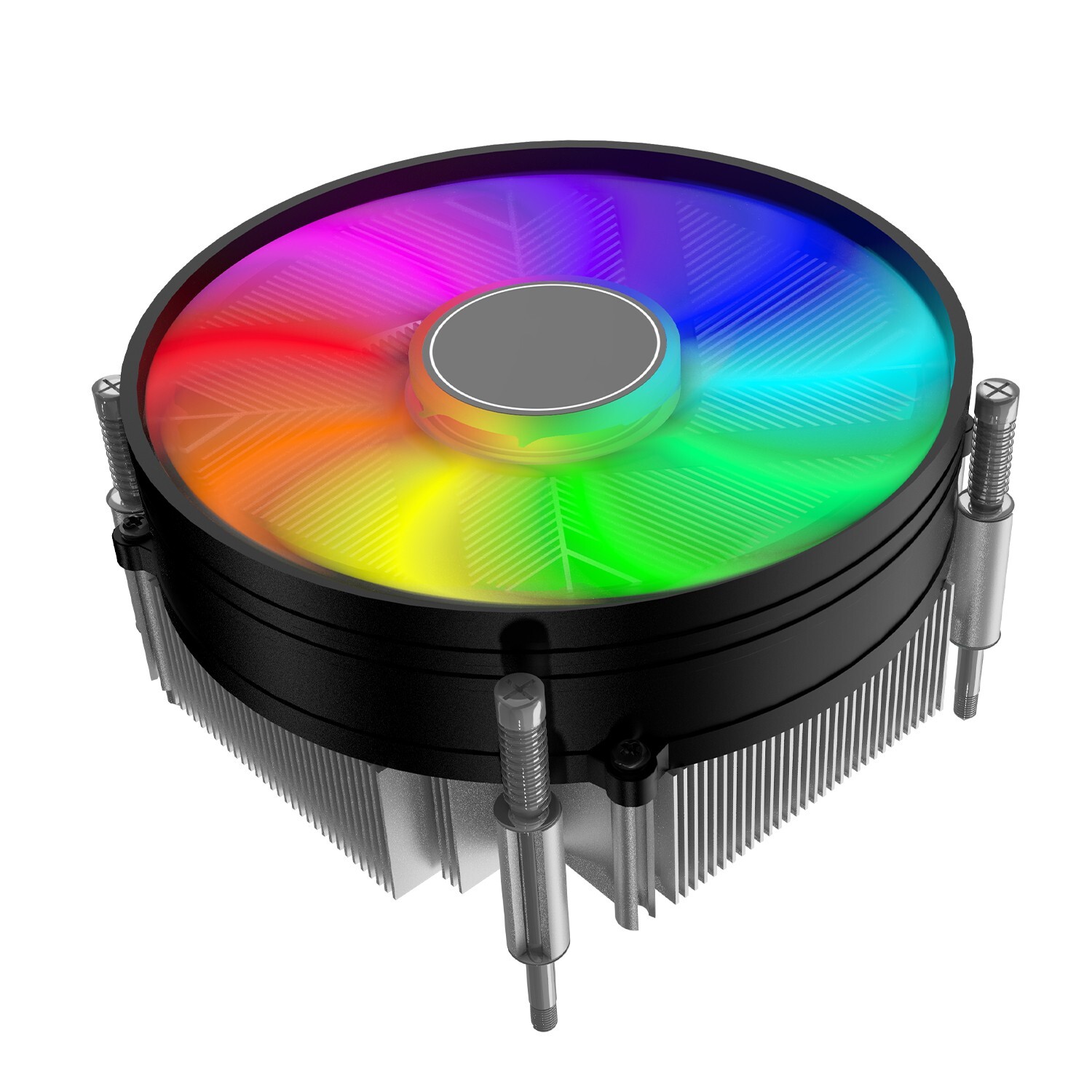 For Intel LGA 1200/1156/1155/1151/1150/1366 90mm RGB CPU Cooler Fans Heat Sinks