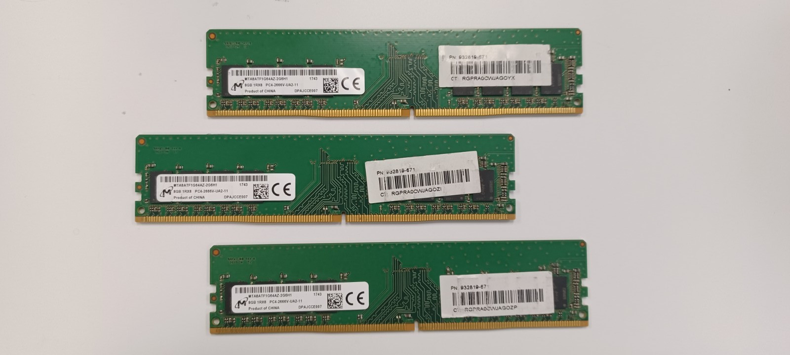 3-MTA8ATF1G64AZ-2G6H1 OEM 8GB 1RX8 PC4-2666V Memory Module