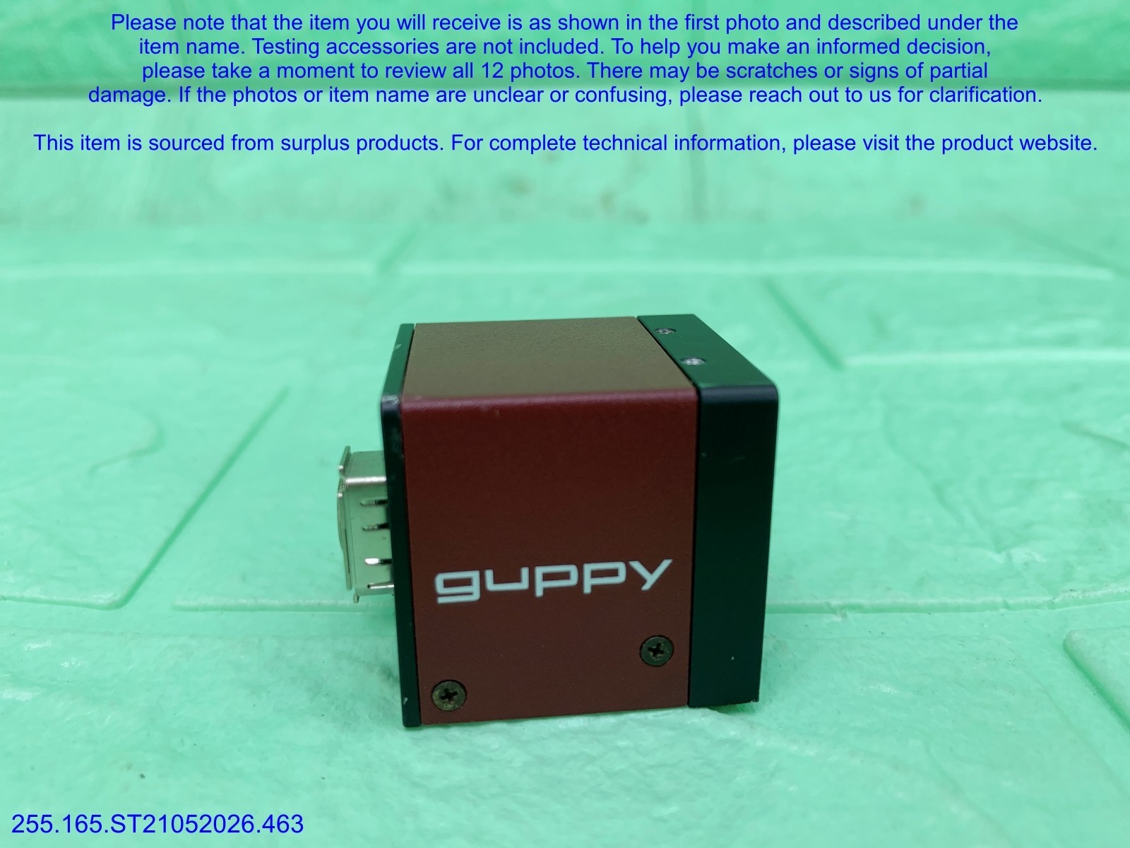 ALLIED GF 046B ASG Industrial Camera as in photos, sn:9209, Promotion