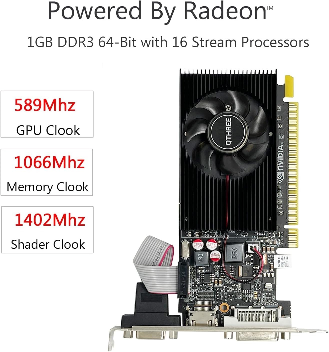 Nvidia GeForce 210 1GB Video Card – Ideal for Photo Editing and Casual Gaming