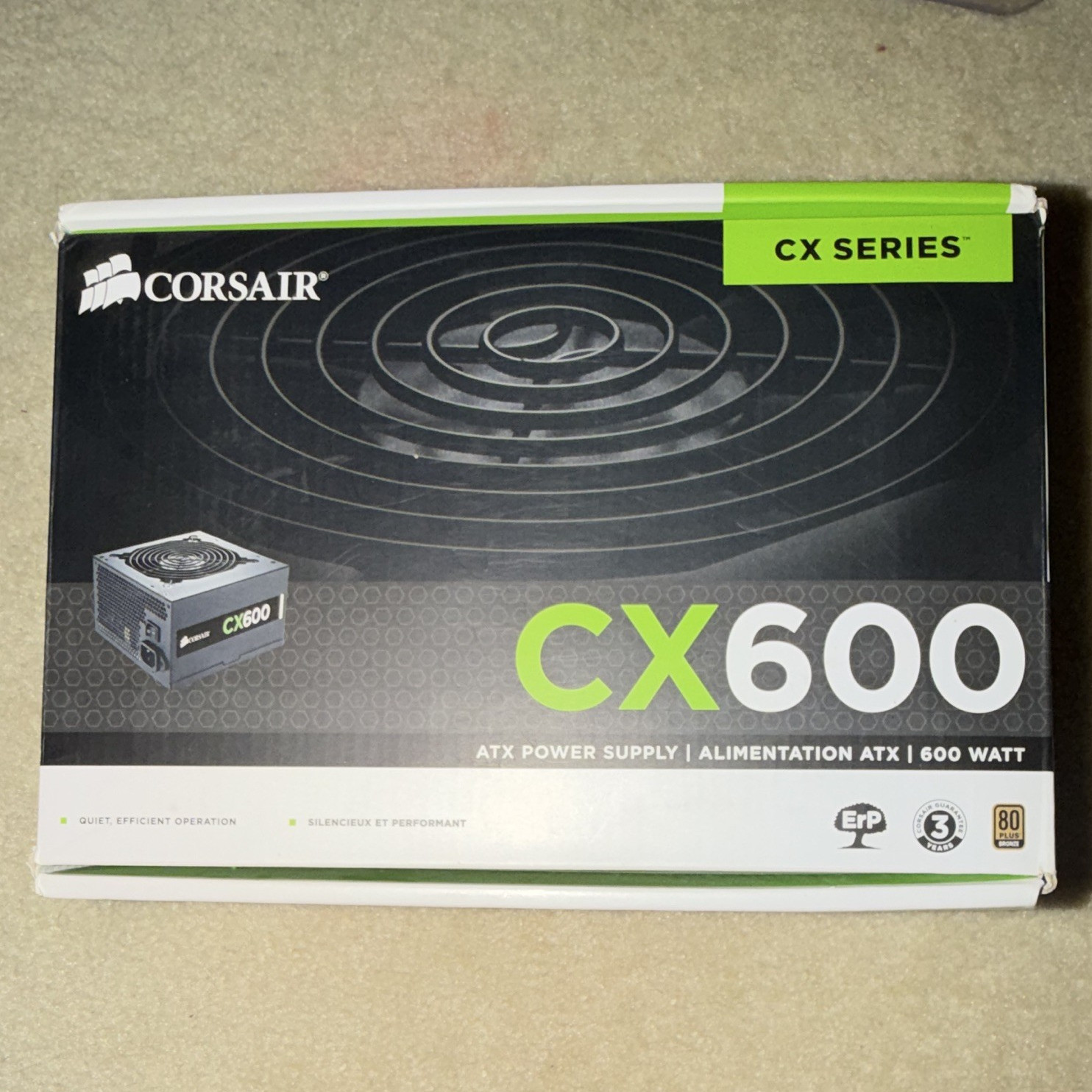 Corsair CX Series CX600 400W ATX Power Supply 80 PLUS Bronze