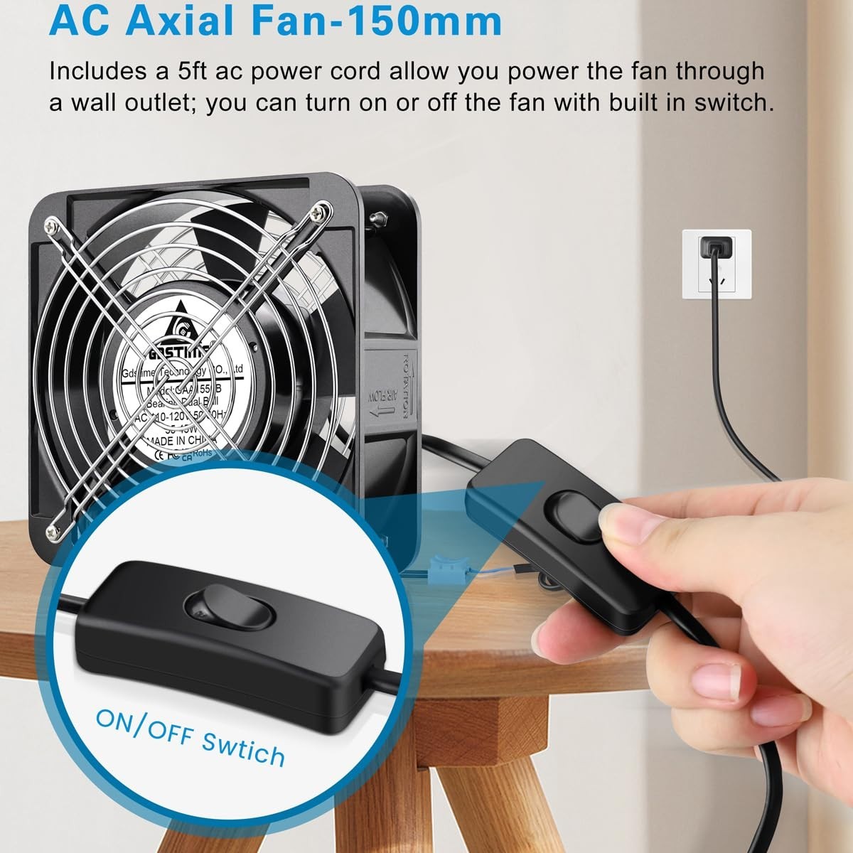 Quiet 150mm Ventilation Exhaust Fan