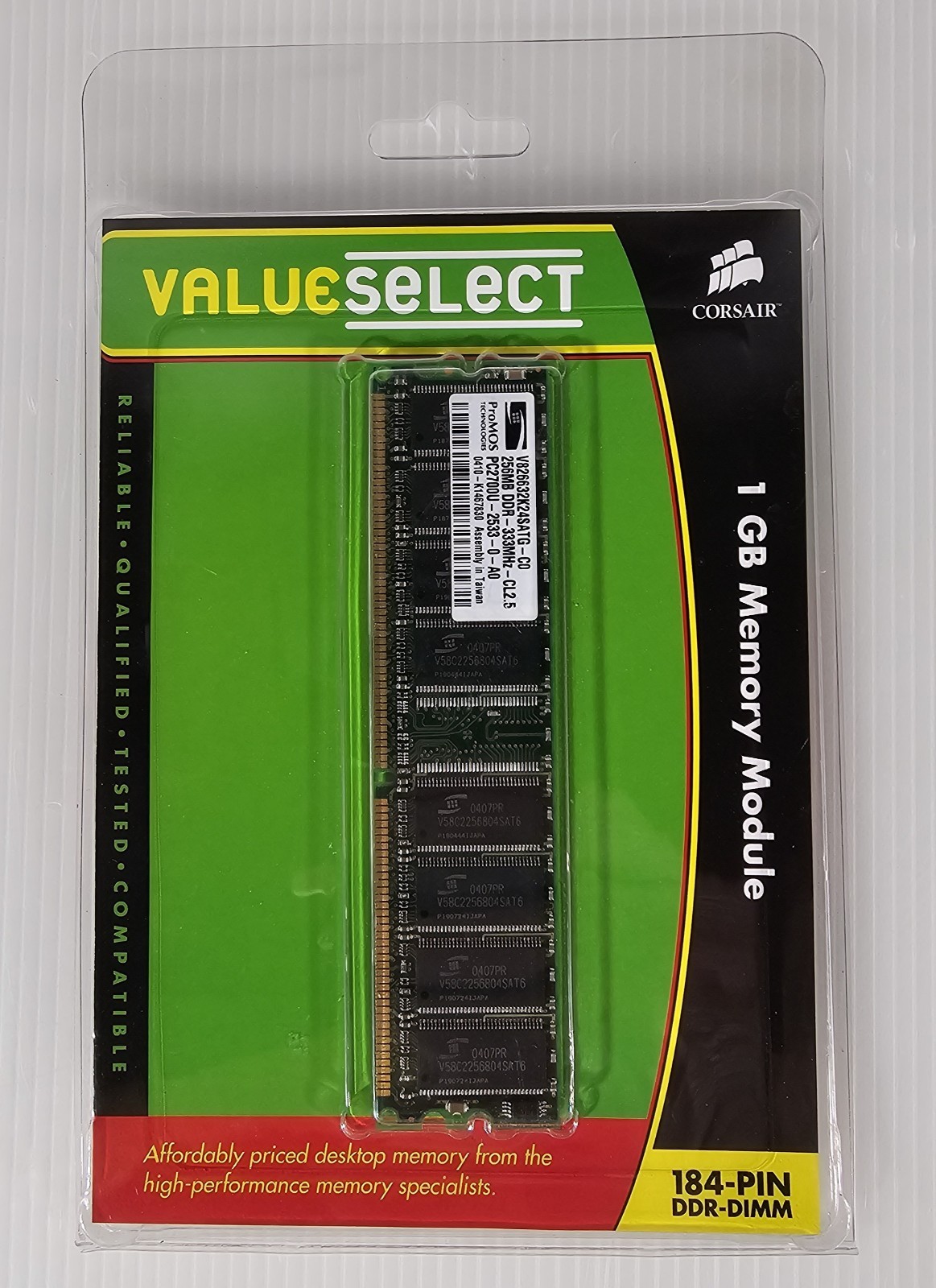 New Corsair 1 GB Memory Module, 184-PIN,DDR-DIMM