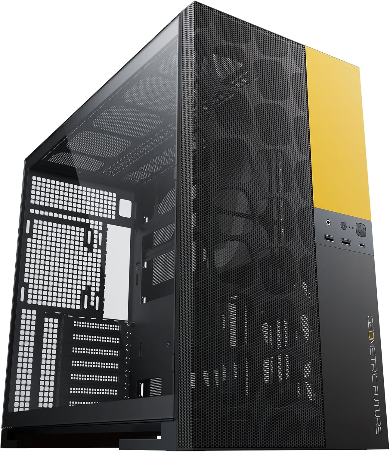 M5 Vent Mesh Front Panel Tempered Glass Mid Tower, E-ATX/ATX Gaming Case, High A