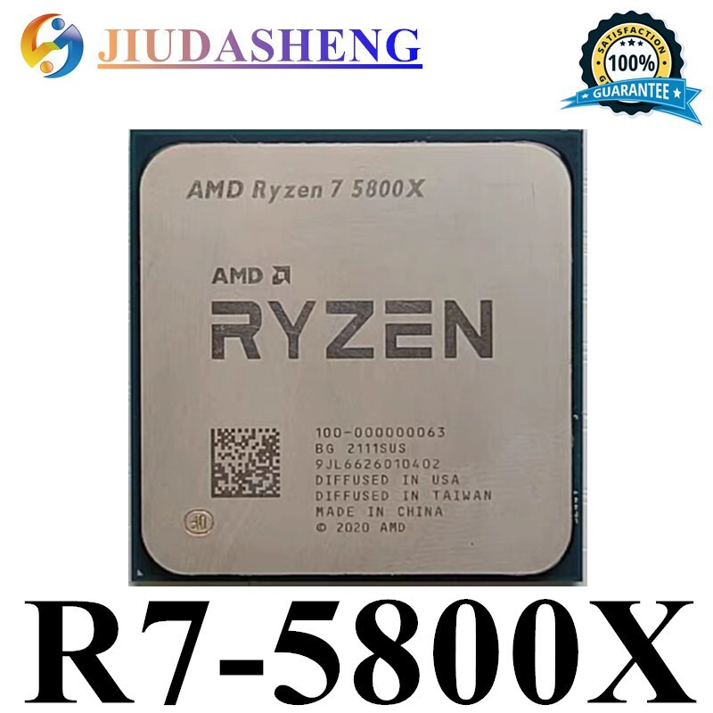 AMD Ryzen 7 5800X 3.8-4.7GHz 8Core 16Thr Socket AM4 105W R7-5800X CPU Processor
