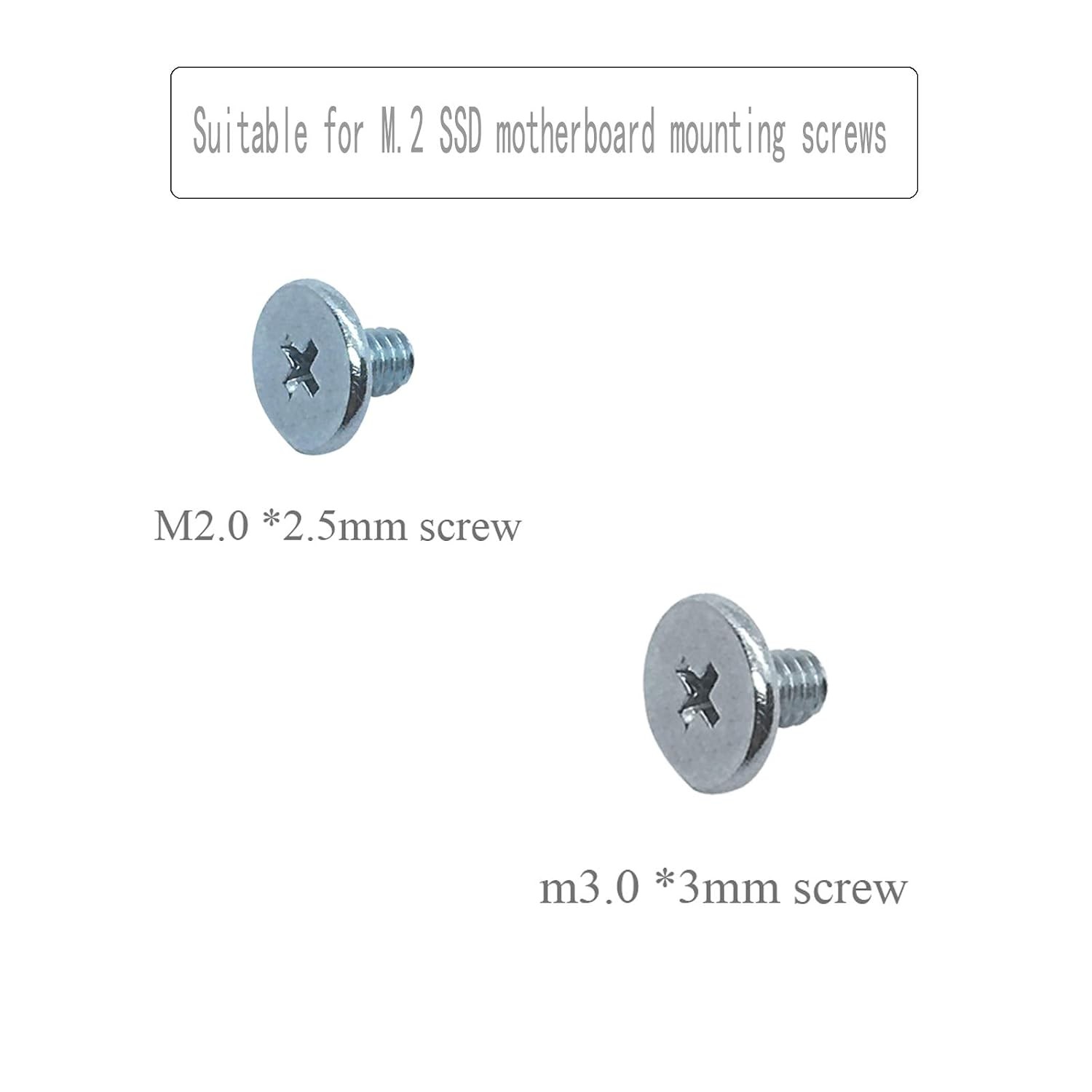 NVMe M.2 SSD Screws Kit Motherboard Standoff 30 Pcs
