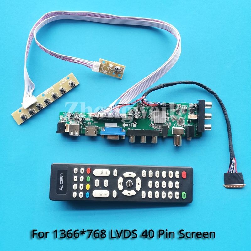 For N156BGE-L41/LA1/LB1 LVDS 40-Pin 1366×768 HDMI+AV+USB DVB-T2/C Driver Board