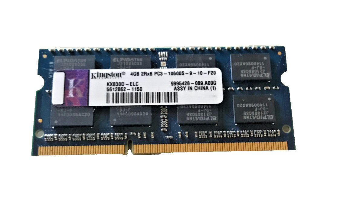 KINGSTON KX830D-ELC 4GB 2R-8 PC3-10600S DDR3-1333 LAPTOP MEMORY RAM