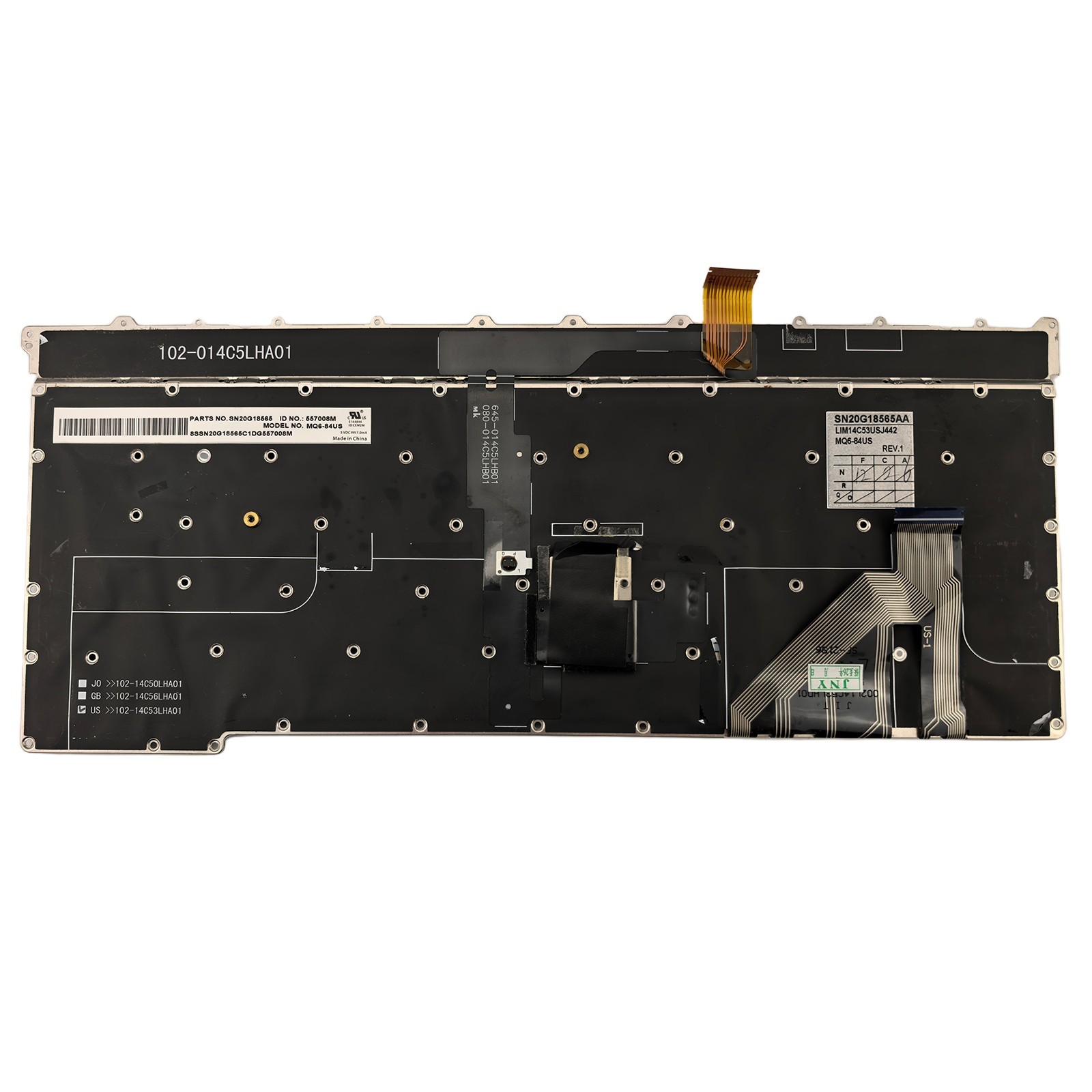 X1 Carbon 3rd Gen 2015 US Backlit Keyboard for ThinkPad 20BS 20BT SN20G18565