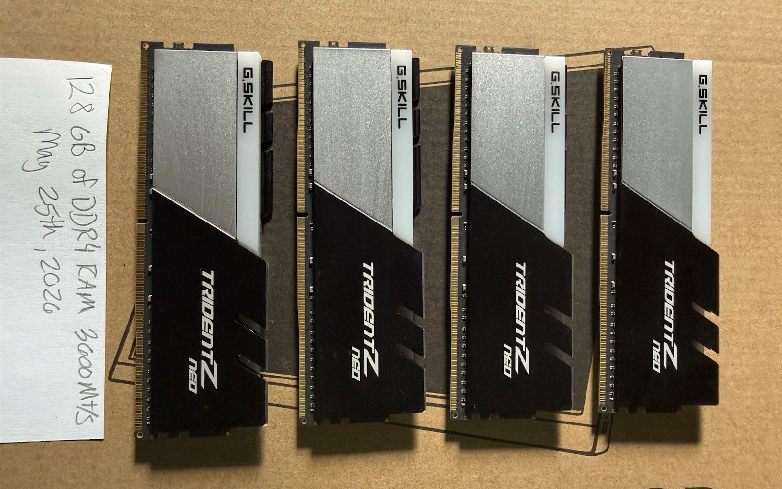 G.SKILL Trident Z Neo 128GB (4x32GB) DDR4-3600 DIMM Non-ECC RAM