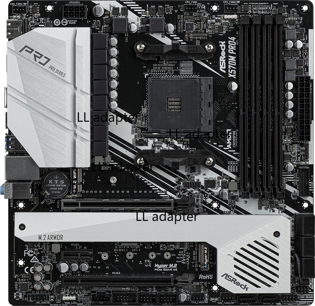 FOR ASROCK X570M Pro4 AMD AM4 DDR4 128GB HDMI Micro ATX Motherboard Test OK