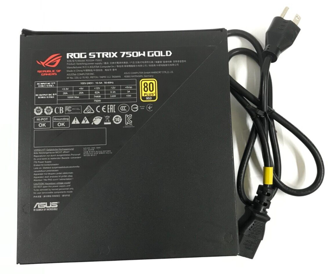 ASUS ROG-STRIX-750G Gaming ATX Power Supply 80 PLUS Gold 750W Black – Tested