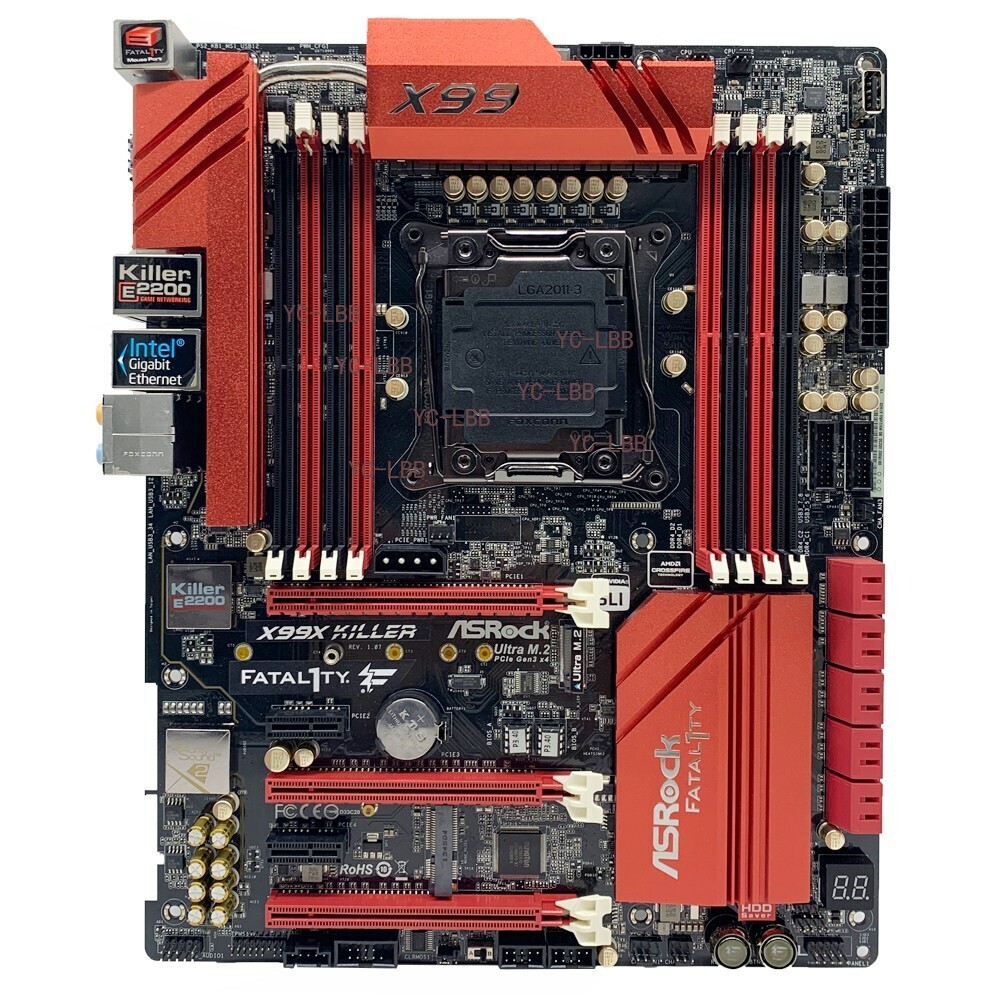 Intel X99 Motherboard ASRock Fatal1ty X99X Killer LGA2011-3 DDR4 for Intel Xeon