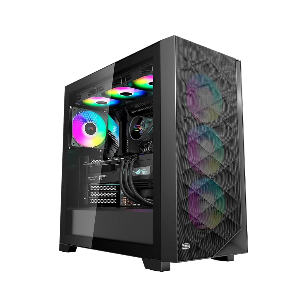 PCCOOLER CPS C3D510 High Airflow PC Case Mid Tower Desktop Computer Gaming Su…