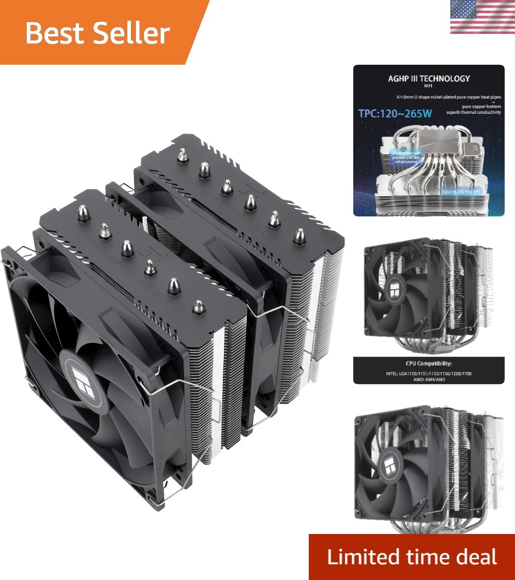 Peerless Assassin 120 SE CPU Cooler, 6 Heat Pipes AGHP Technology, Dual 120mm…