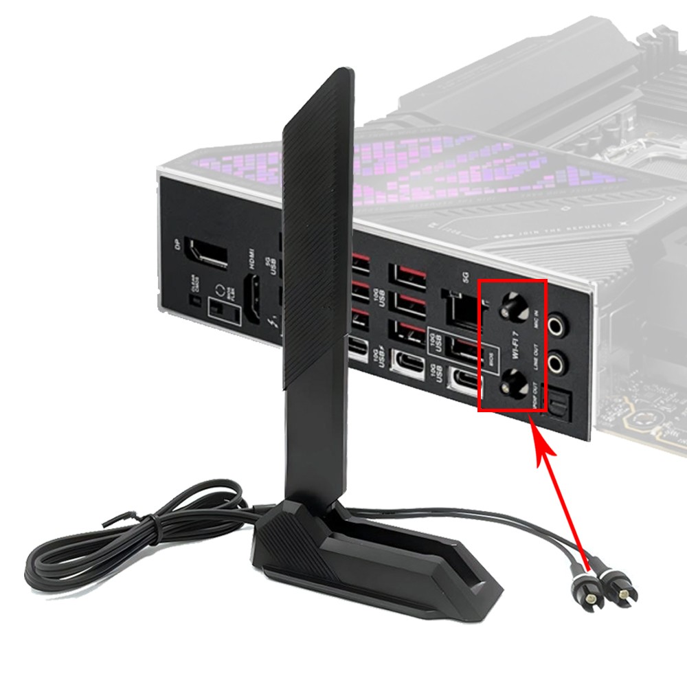New WiFi7 Antenna For GIGABYTE X870M AORUS ELITE WIFI7 X870 AORUS STEALTH