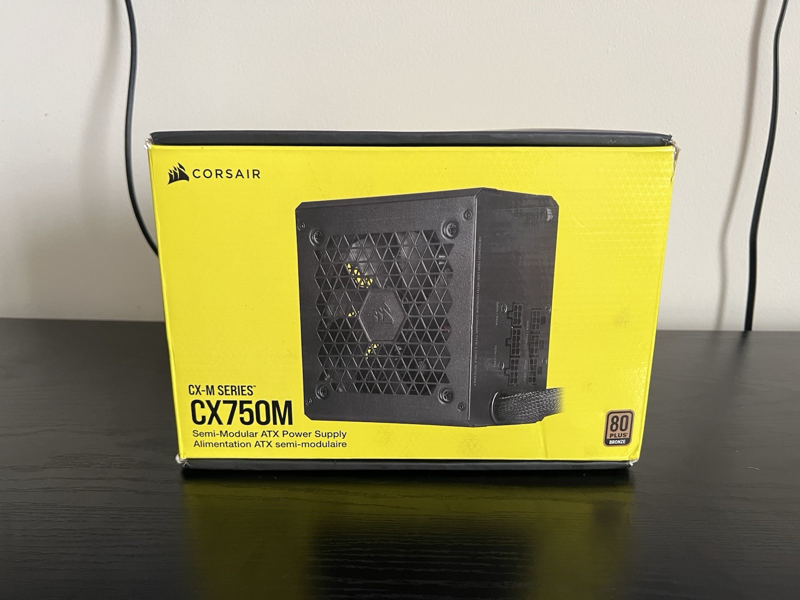 Corsair CX750M 750W 80 Plus Bronze Semi-Modular Power Supply Black