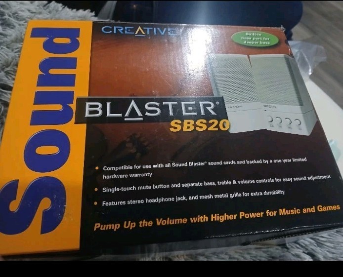 Creative Sound Blaster SBS20 2.0 External Box Speakers 3.5mm Output SBS20