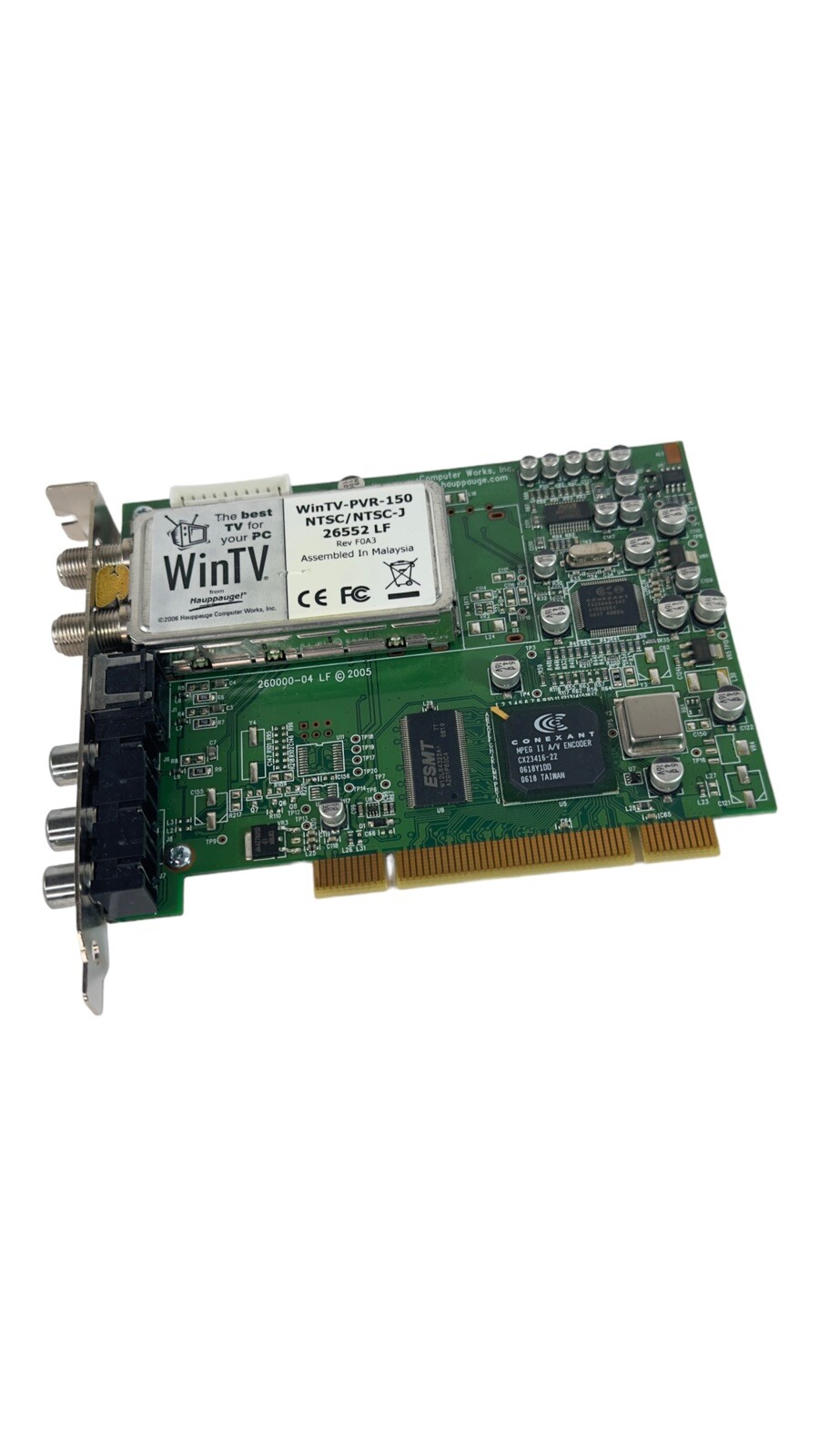 Hauppauge WinTV-PVR-150 NTSC NTSC-J 26552 LF TV Tuner PCI 5188-4202 Rev F0A3