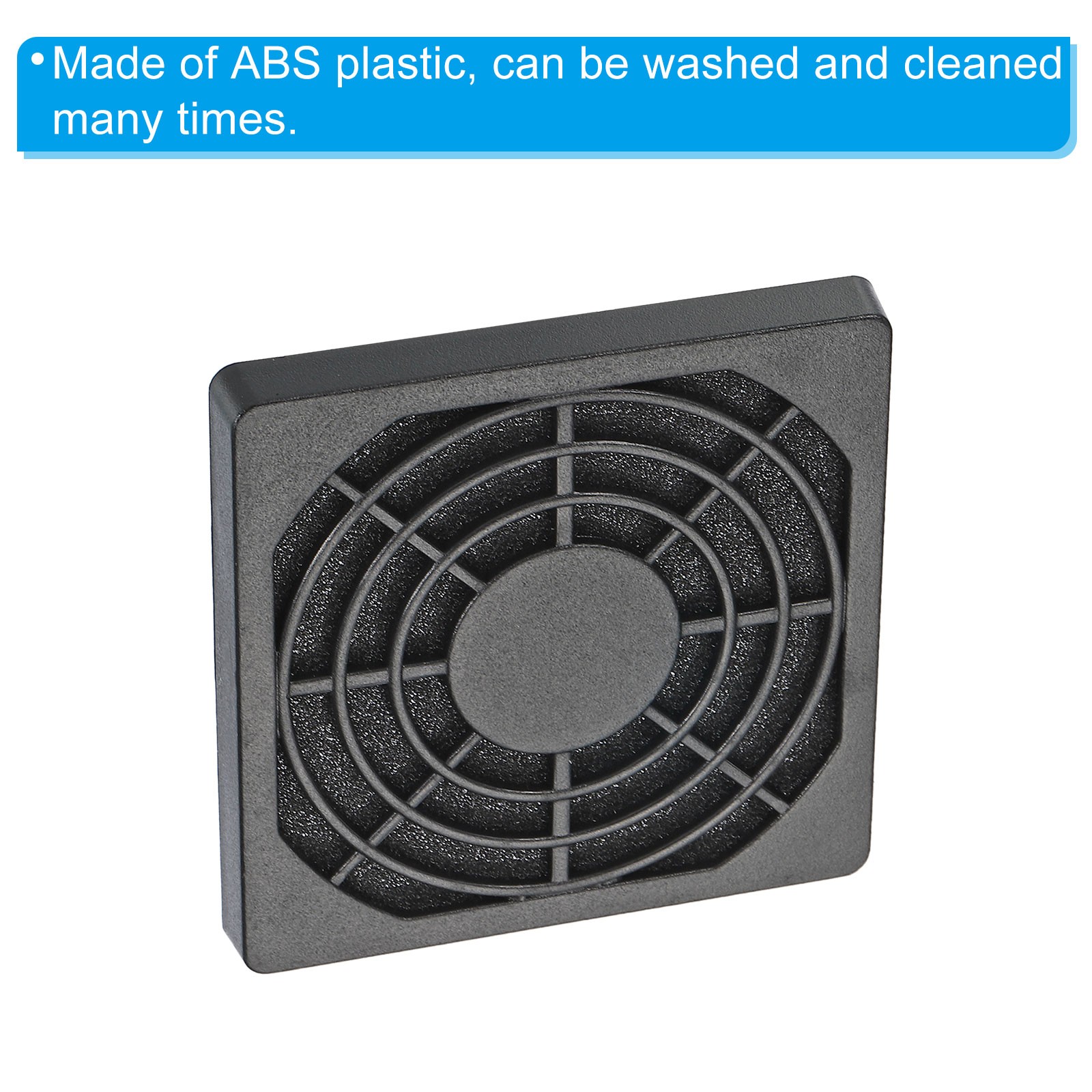 2Pcs 60mm Cooling Fan Filter w Screw ABS Ventilator Grill Guard