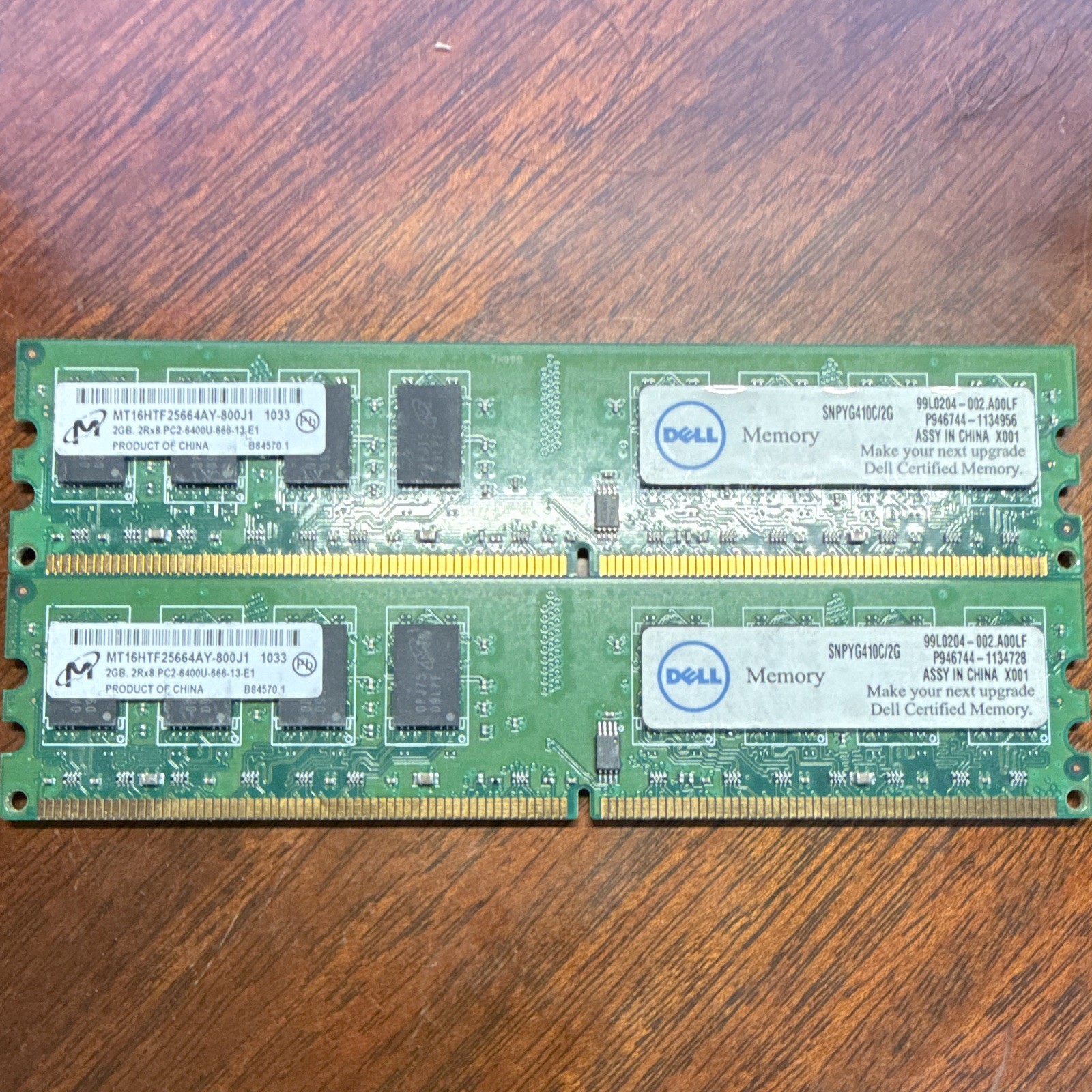 4GB (2x2GB) DDR2 SDRAM PC2-6400U 240-Pin DIMM RAM M378T5663EH3-CF7 – Untested