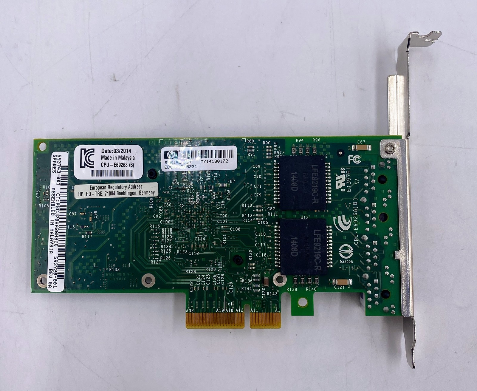HP NC365T 4-Port Ethernet Server Adapter, 593743-001, 1Gb Ethernet