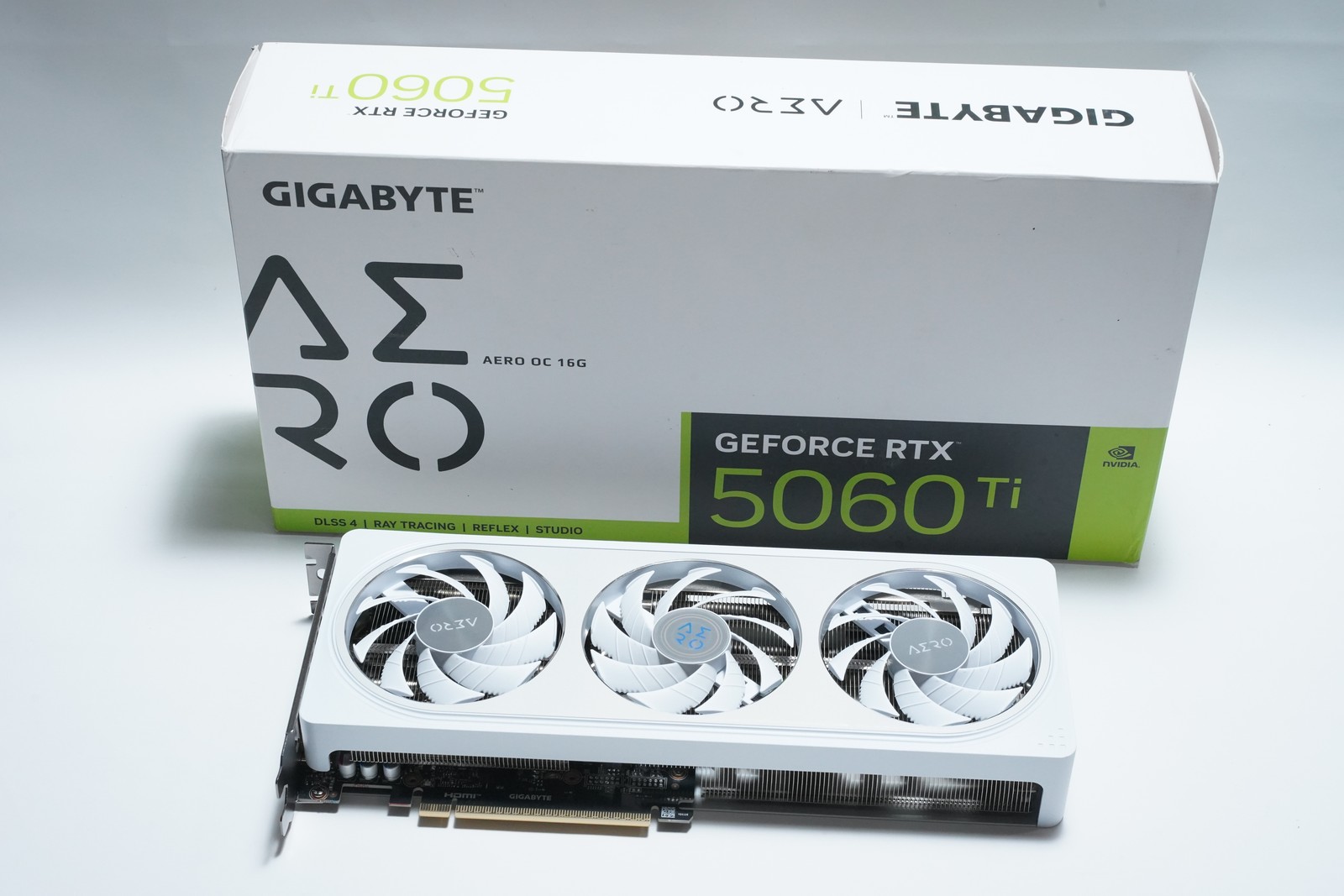 GIGABYTE GeForce RTX 5060 Ti AERO OC 16G GDDR7 Graphics Card White