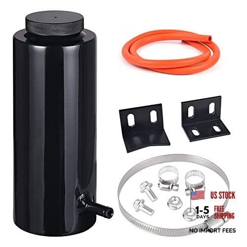 Coolant Overflow Tank, Radiator Overflow Bottle 800ml Aluminum Universal Black