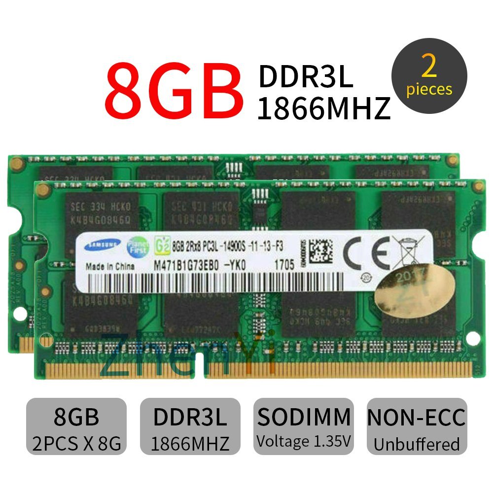 Samsung 16GB 2x8GB DDR3L 1866 1867MHz PC3-14900S 204Pin sodimm Laptop Memory RAM