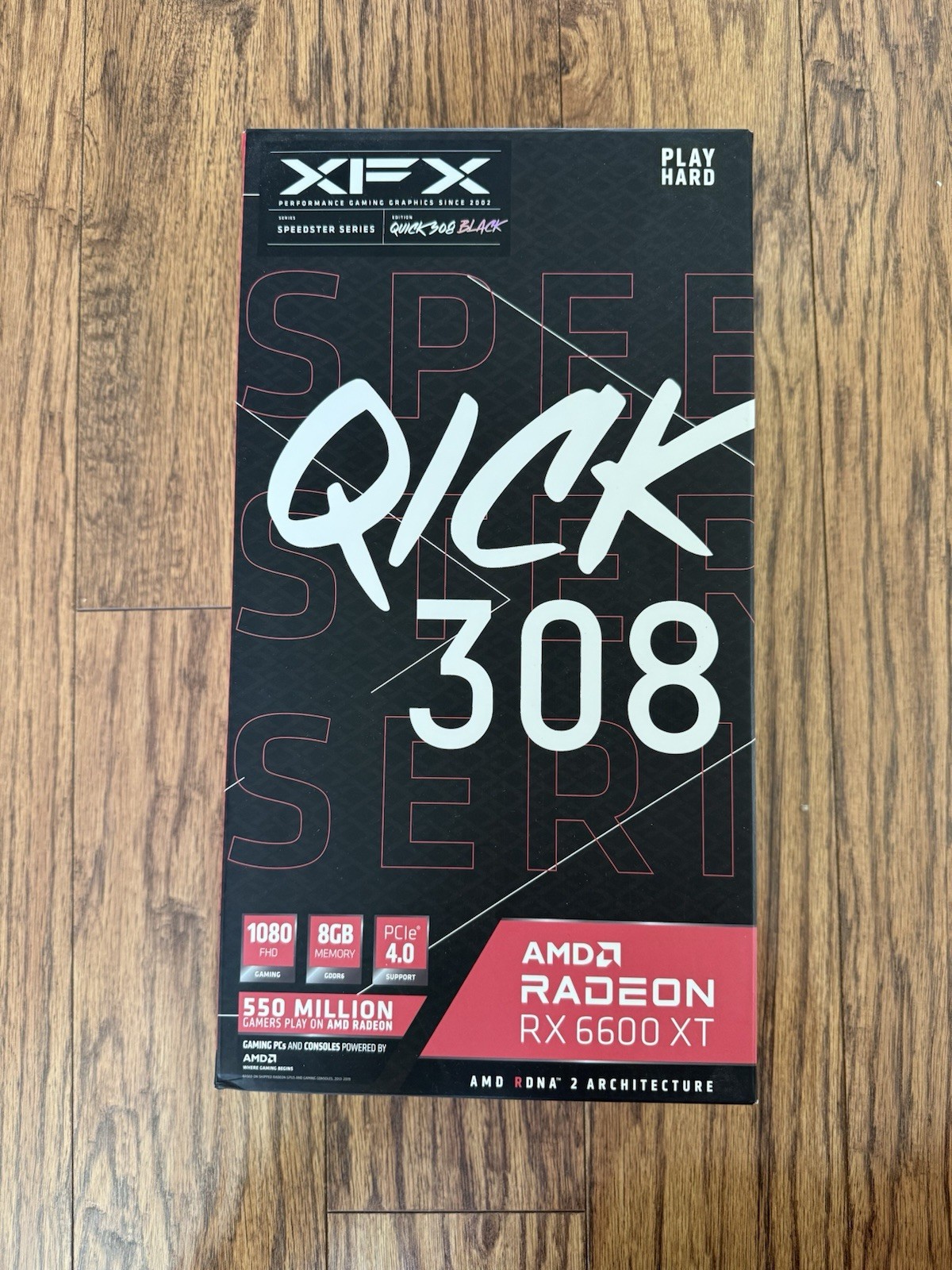 XFX Speedster QICK 308 AMD Radeon RX 6600 XT Graphics Card Black