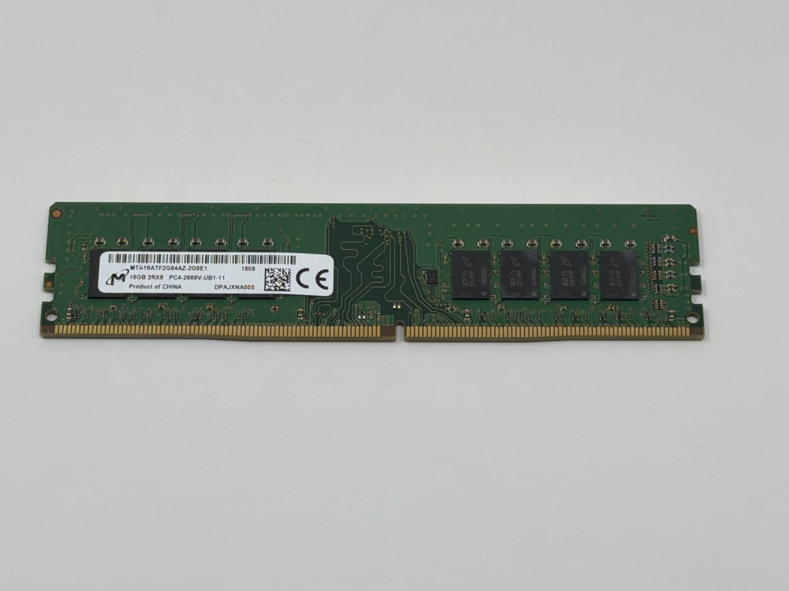 Micron 16GB DDR4 2666MHz RAM MTA16ATF2G64AZ-2G6E1 808 Very Good
