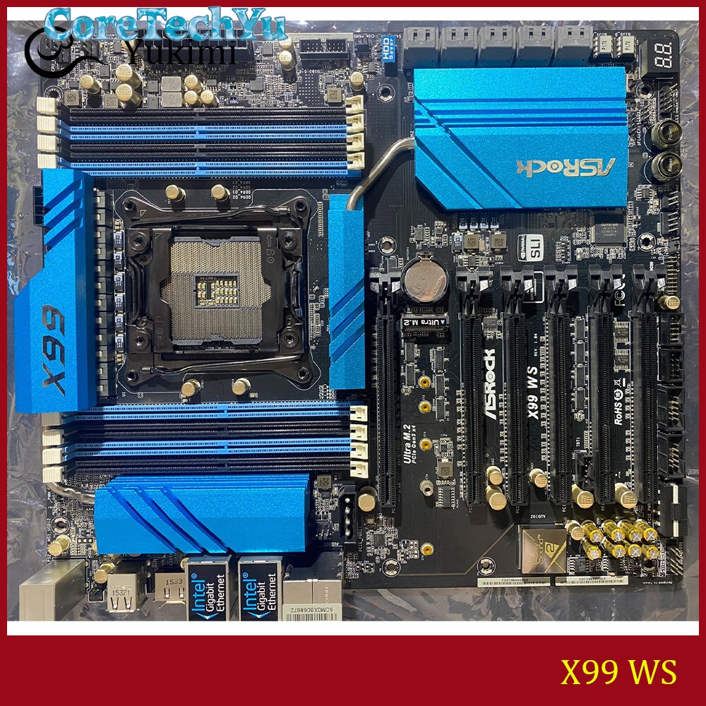 FOR ASROCK X99 WS DDR4*4 128GB LGA 2011-3 EATX Motherboard Test OK/*