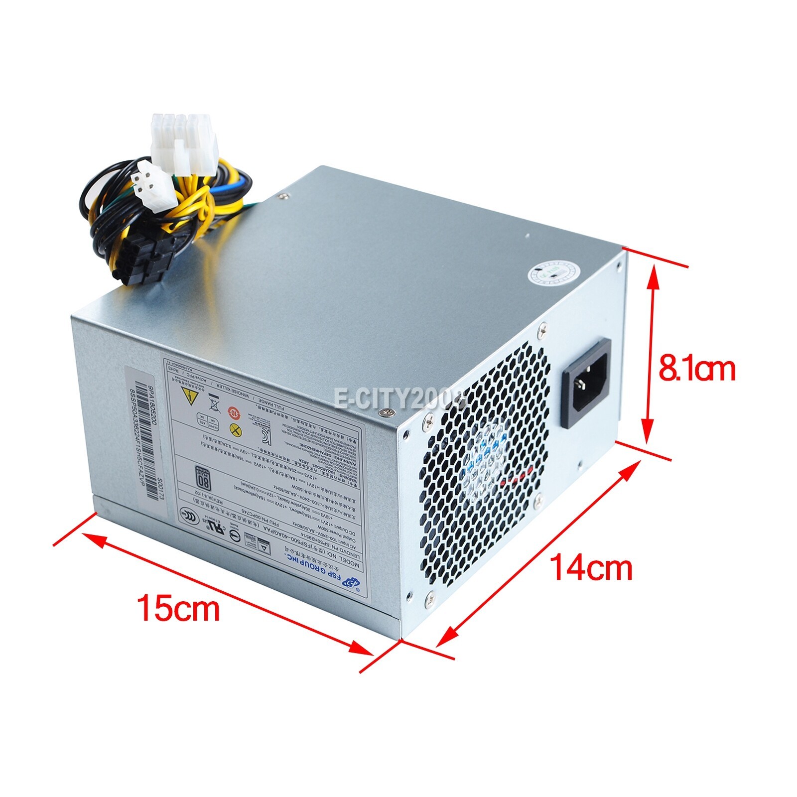 Lenovo SP50H29514 Power Supply 500W 10pin motherboard, 4pin CPU, Dual GPU (6+2)