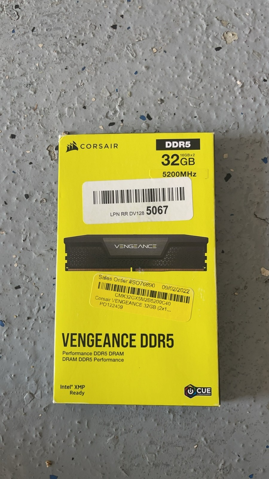 Corsair Vengeance DDR5 32GB (2×16GB) 5200MHz CL40